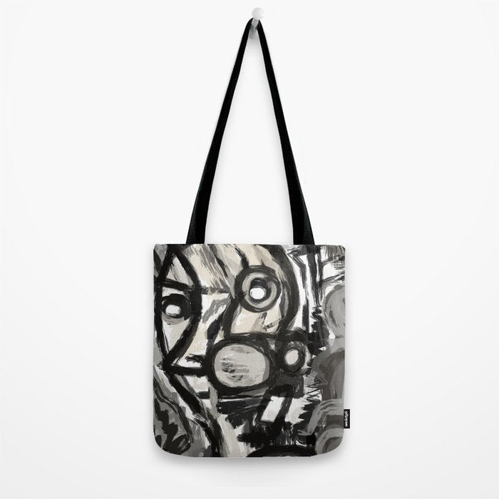 Grey Street art graffiti expressionist Tote Bag Gallery Image 2