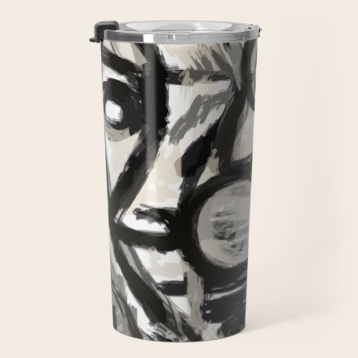 Grey Street art graffiti expressionist Travel Mug Gallery Image 3