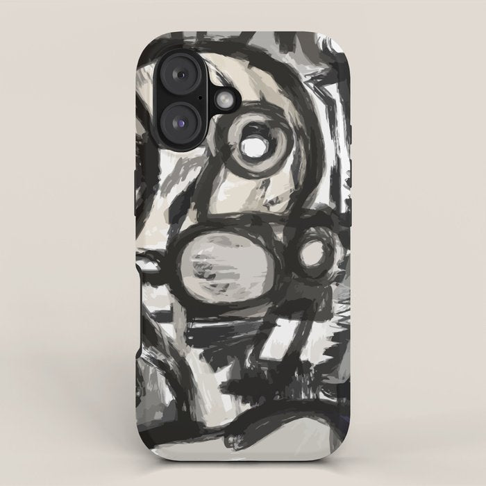 Grey Street art graffiti expressionist iPhone Case Gallery Image 1