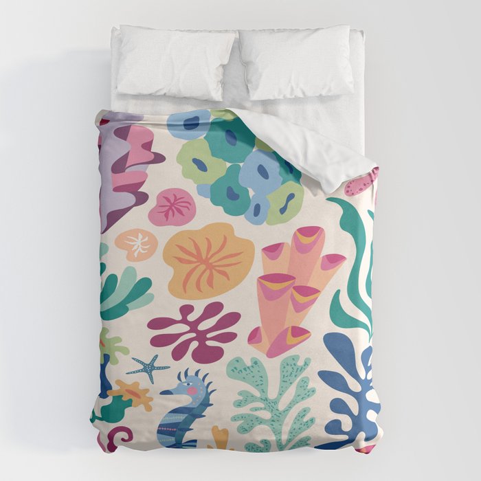 Modern Coral Pattern Duvet Cover Gallery Image 6