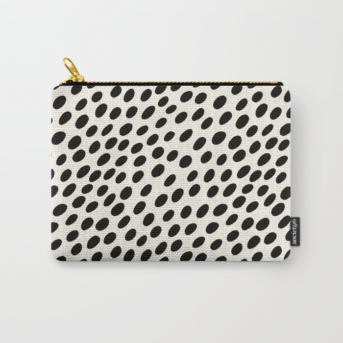 Black and White Spots pattern Carry All Pouch Gallery Image 1