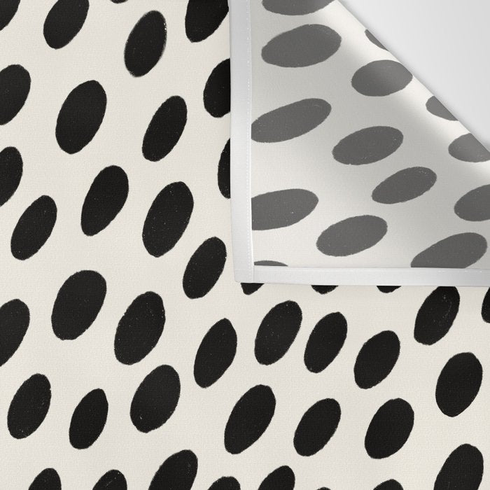 Black and White Spots pattern Wall Tapestry Gallery Image 3