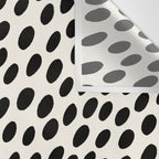 Black and White Spots pattern Wall Tapestry Gallery Image 3
