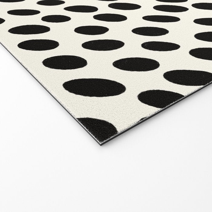 Black and White Spots pattern Welcome Mat Gallery Image 2