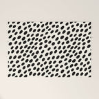 Black and White Spots pattern Welcome Mat Gallery Image 1