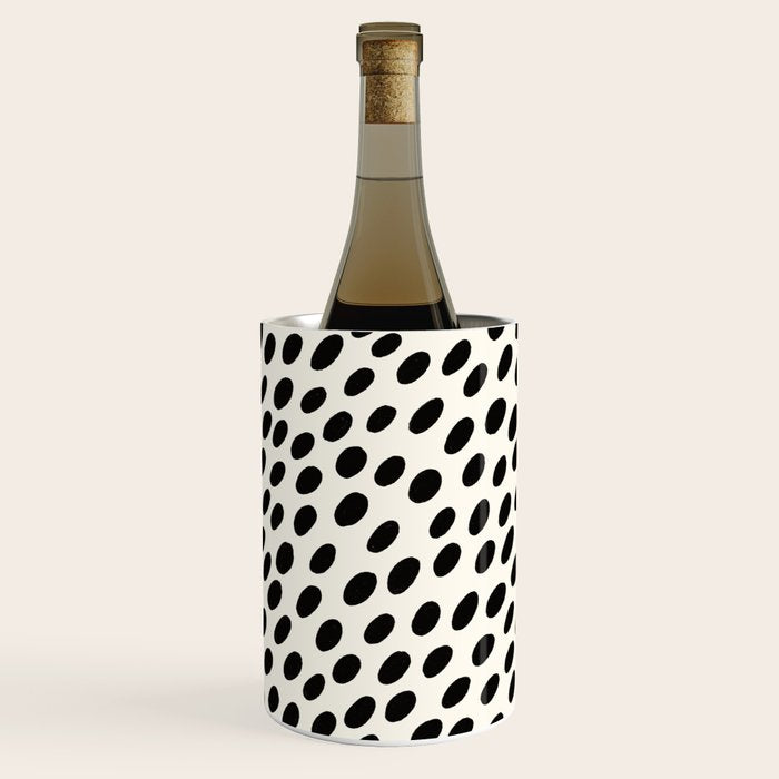 Black and White Spots pattern Wine Chiller Gallery Image 1