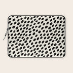 Black and White Spots pattern Laptop Sleeve Gallery Image 1