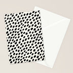 Black and White Spots pattern Stationery Card Gallery Image 2