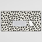Black and White Spots pattern Desk Mat Gallery Image 1