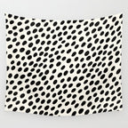 Black and White Spots pattern Wall Tapestry Gallery Image 4