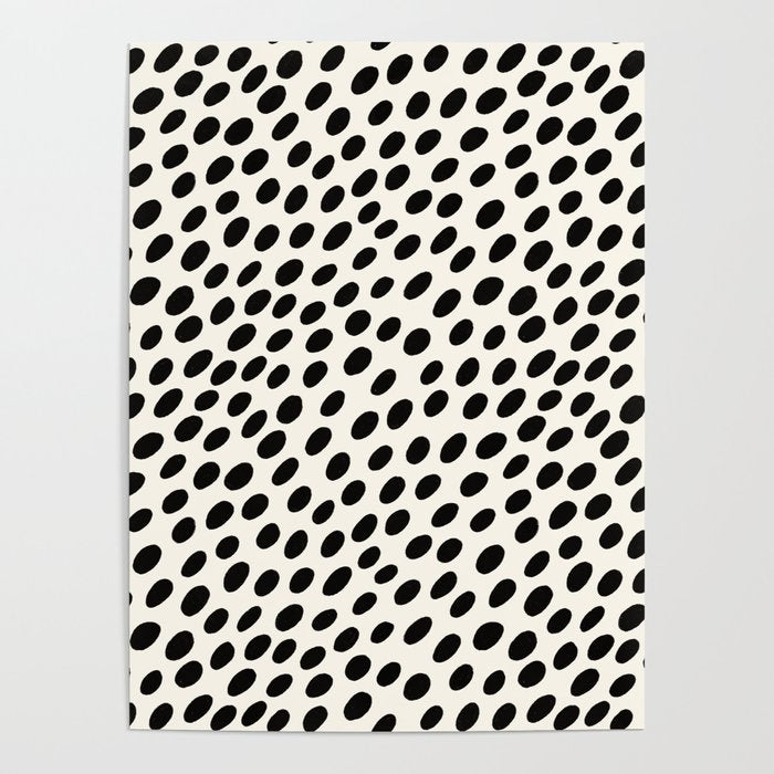 Black and White Spots pattern Poster Gallery Image 4
