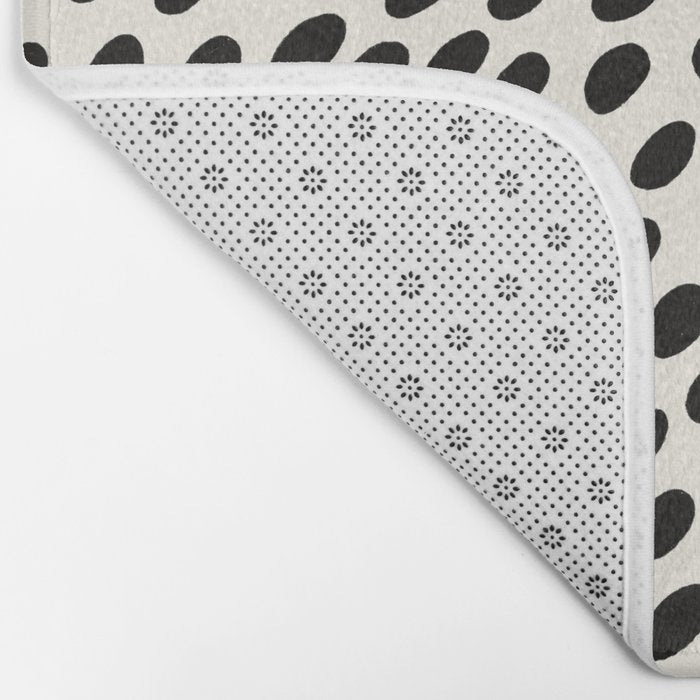 Black and White Spots pattern Bath Mat Gallery Image 2