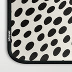 Black and White Spots pattern Laptop Sleeve Gallery Image 3