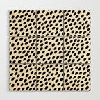 Black and White Spots pattern Wood Wall Art Gallery Image 1