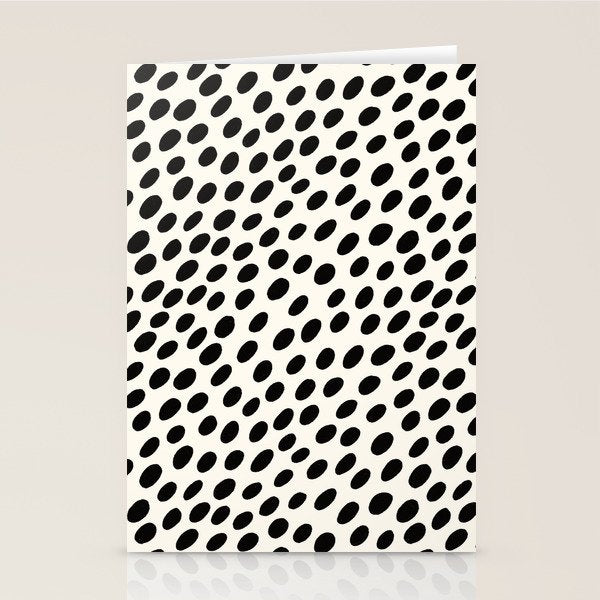 Black and White Spots pattern Stationery Card Gallery Image 2