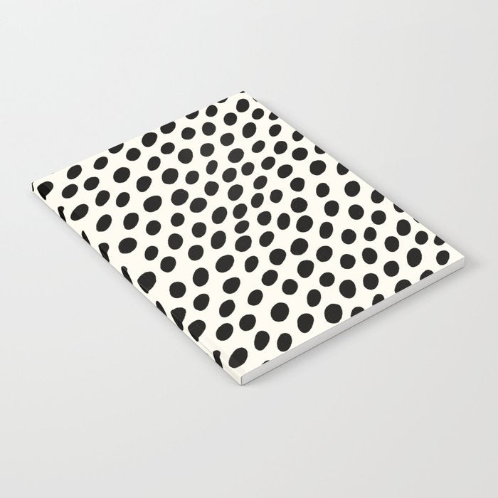 Black and White Spots pattern Notebook Gallery Image 1