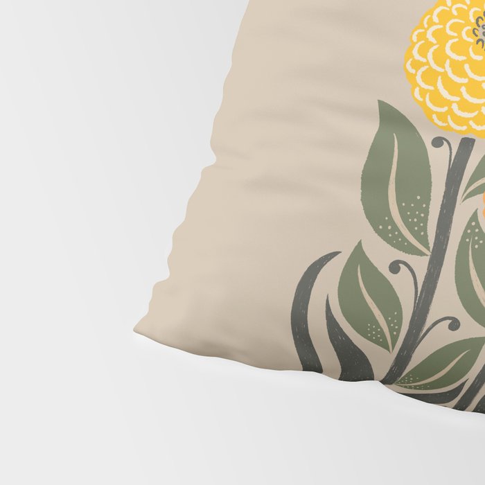 Bloom Wildly - Colorful Zinnia Flowers and Butterfly Pillow Sham Gallery Image 4