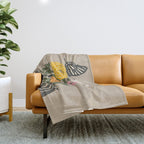Bloom Wildly - Colorful Zinnia Flowers and Butterfly Throw Blanket Gallery Image 1