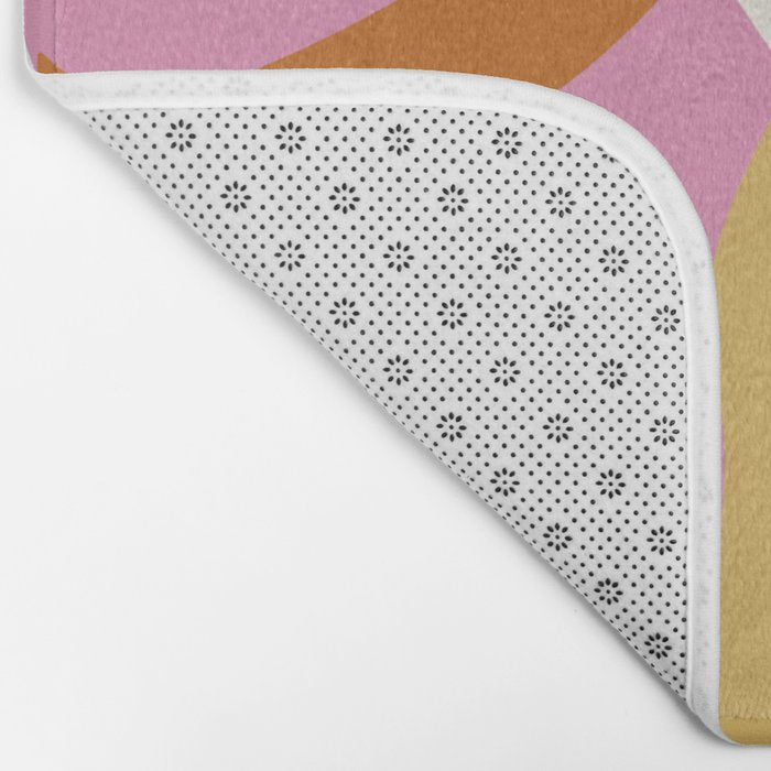 Woman carrying a big heart Bath Mat Gallery Image 2