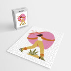 Woman carrying a big heart Jigsaw Puzzle Gallery Image 2