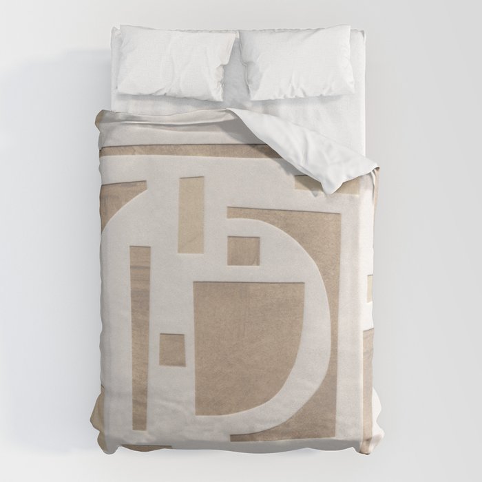 Abstract Paper Collage #3 Duvet Cover Gallery Image 1