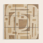 Abstract Paper Collage #3 Wood Wall Art Gallery Image 1