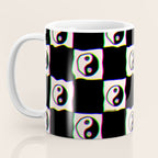 Happy Yin Yang Checkered Print Coffee Mug Gallery Image 3