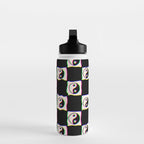 Happy Yin Yang Checkered Print Water Bottle Gallery Image 3