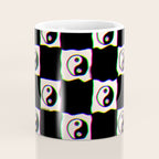 Happy Yin Yang Checkered Print Coffee Mug Gallery Image 4