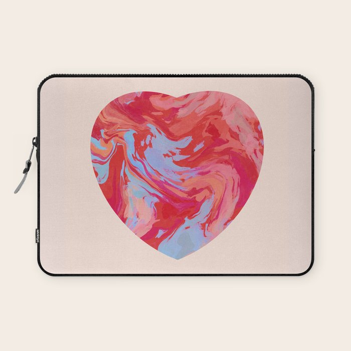Heart and love retro psychedelic, valentine's day Laptop Sleeve Gallery Image 1