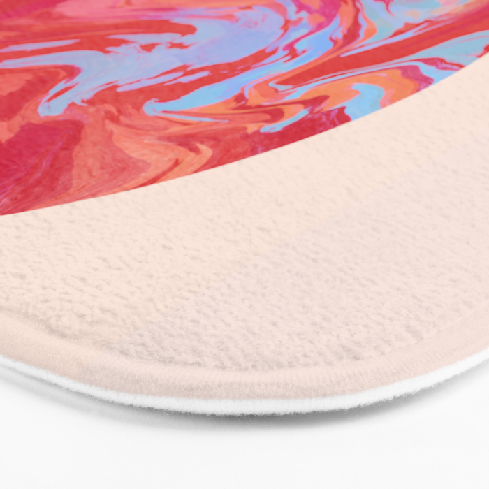 Heart and love retro psychedelic, valentine's day Bath Mat Gallery Image 3