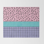Memphis pattern 61 - 80s / 90s Retro Throw Blanket Gallery Image 2