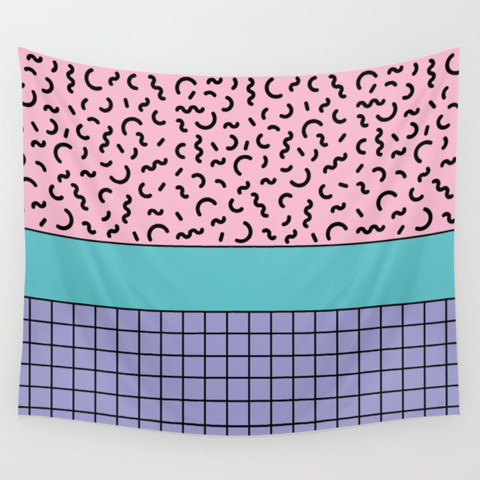 Memphis pattern 61 - 80s / 90s Retro Wall Tapestry Gallery Image 4