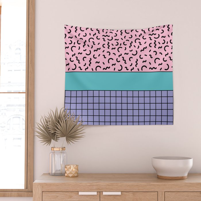 Memphis pattern 61 - 80s / 90s Retro Wall Tapestry Gallery Image 2