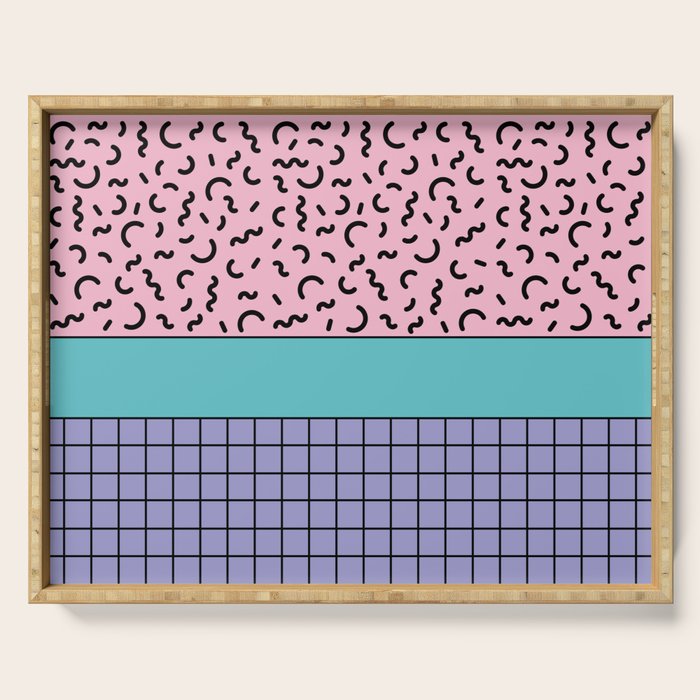 Memphis pattern 61 - 80s / 90s Retro Serving Tray Gallery Image 1