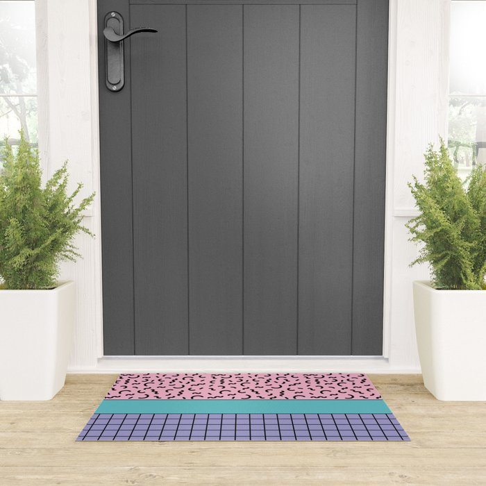 Memphis pattern 61 - 80s / 90s Retro Welcome Mat Gallery Image 3