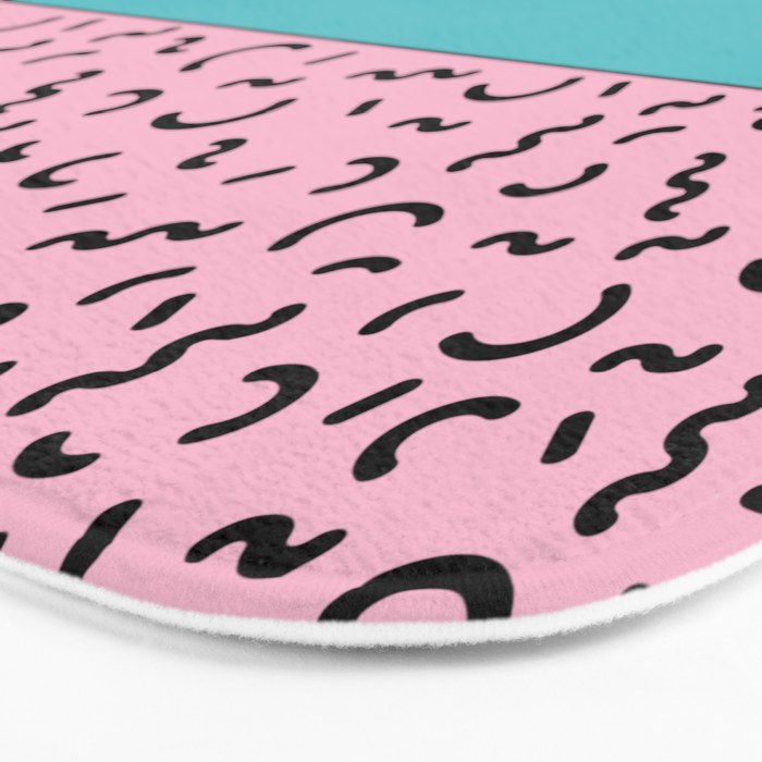 Memphis pattern 61 - 80s / 90s Retro Bath Mat Gallery Image 3