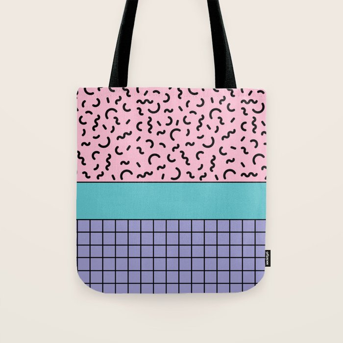 Memphis pattern 61 - 80s / 90s Retro Tote Bag Gallery Image 1