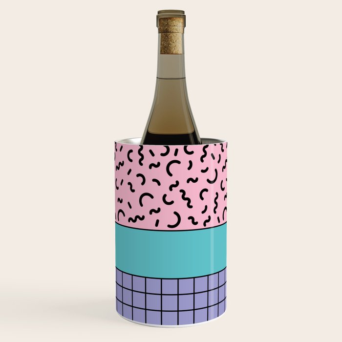 Memphis pattern 61 - 80s / 90s Retro Wine Chiller Gallery Image 1