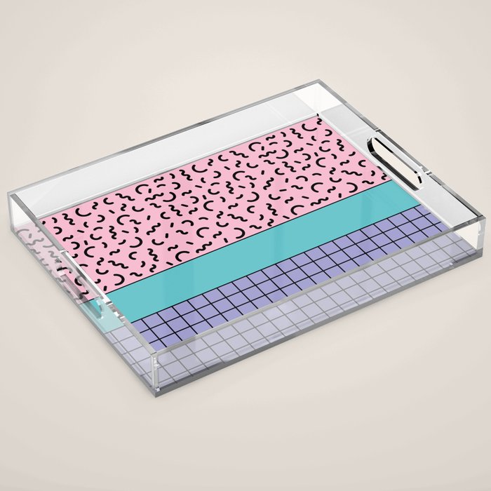 Memphis pattern 61 - 80s / 90s Retro Acrylic Tray Gallery Image 1