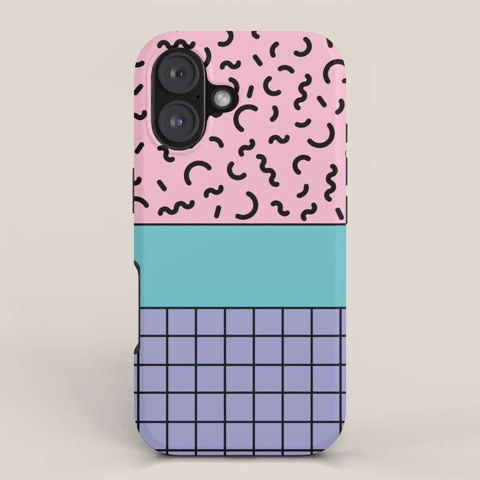 Memphis pattern 61 - 80s / 90s Retro iPhone Case Gallery Image 1