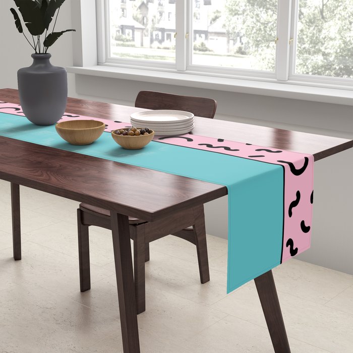 Memphis pattern 61 - 80s / 90s Retro Table Runner Gallery Image 2