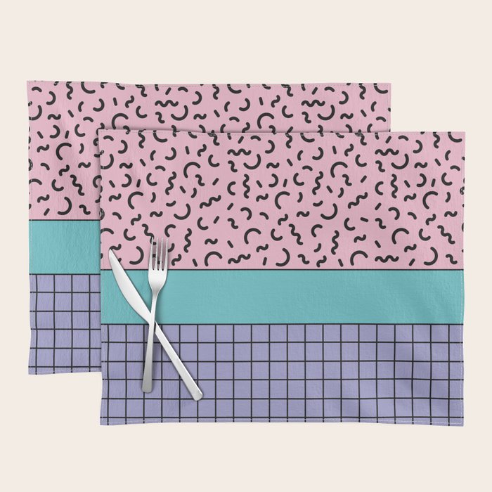 Memphis pattern 61 - 80s / 90s Retro Placemat Gallery Image 1