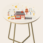Christmas Winter Hut Illustration Side Table Gallery Image 2