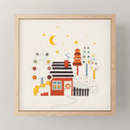 Christmas Winter Hut Illustration Mini Art Print Gallery Image 1