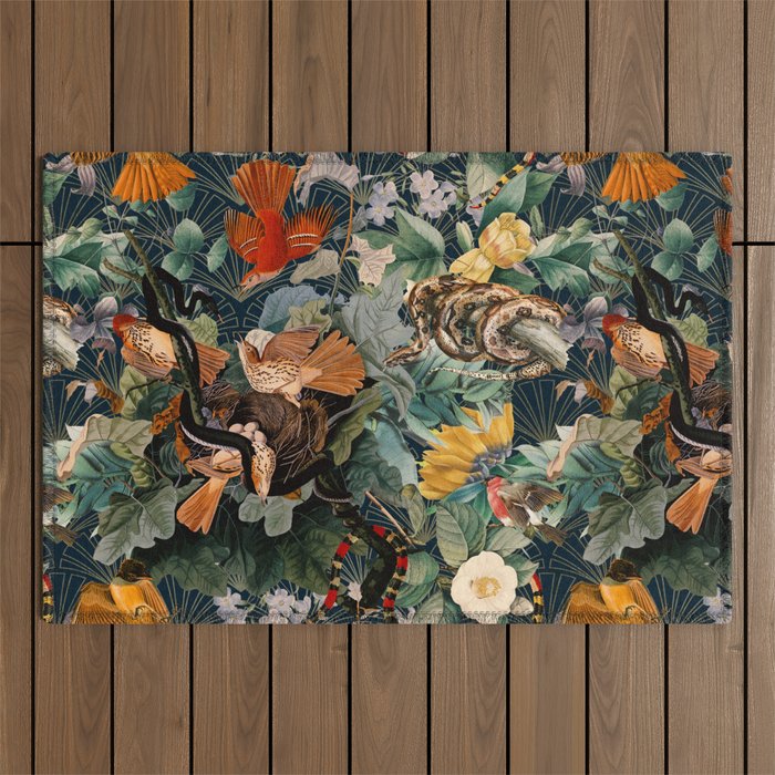 Birds and snakes Outdoor Rug Gallery Image 1