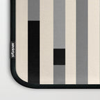 Mid Century Modern Modular Stripes in Black, Gray, and Almond Cream Laptop Sleeve Gallery Image 3