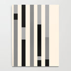 Mid Century Modern Modular Stripes in Black, Gray, and Almond Cream Notebook Gallery Image 4