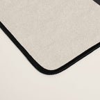 Mid Century Modern Modular Stripes in Black, Gray, and Almond Cream Desk Mat Gallery Image 4
