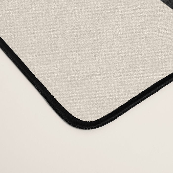 Mid Century Modern Modular Stripes in Black, Gray, and Almond Cream Desk Mat Gallery Image 4
